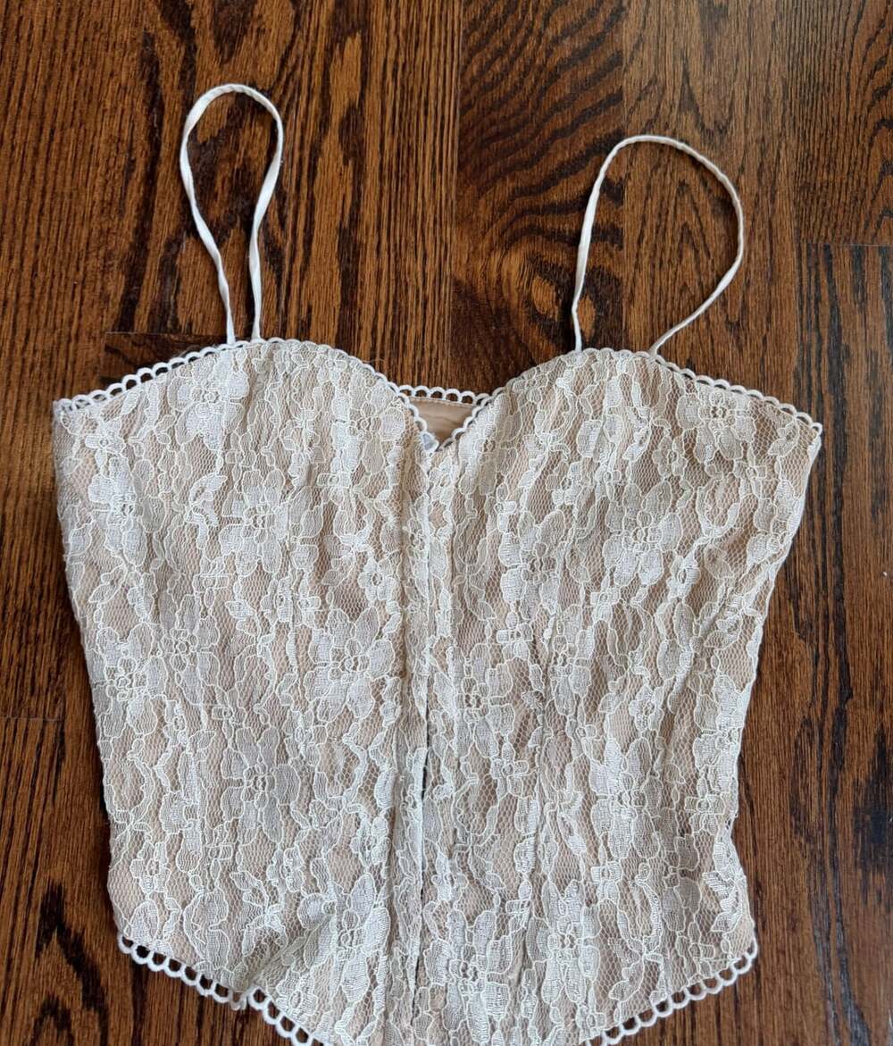 Princess Polly Giorgi Lace Corset Top Ivory